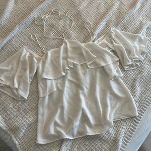 Essue White Flowy Top